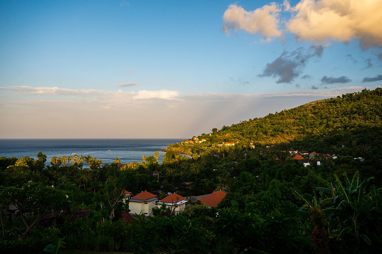 Amed in East Bali at sunrise
