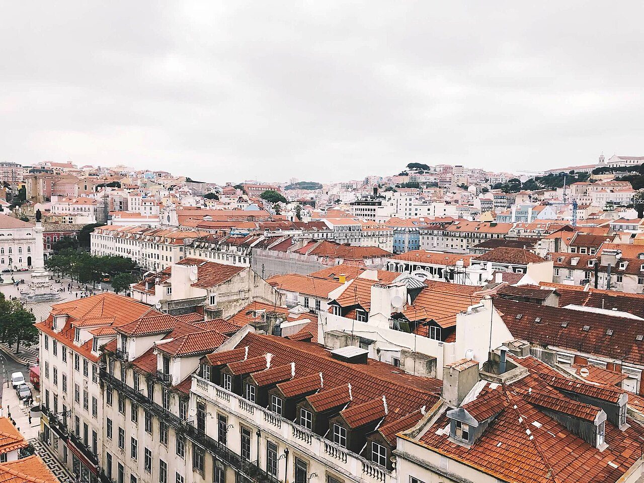 Rooftops across Lisbon, Portugal, photographed in July 2018