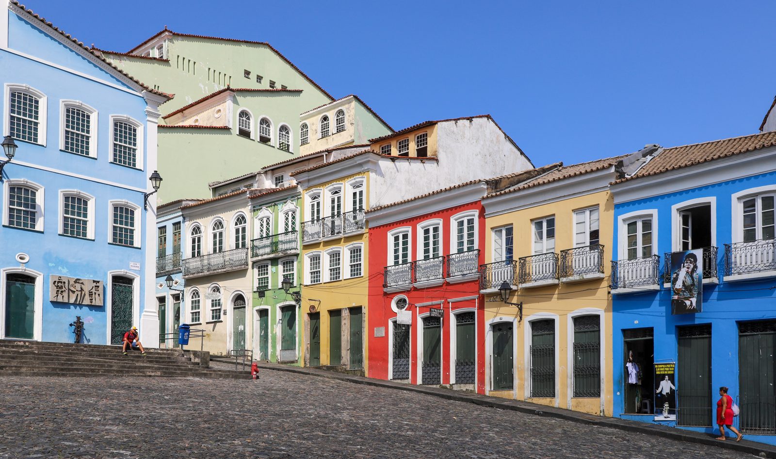 Buildings around Largo do Pelourinho in Salvador, Bahia