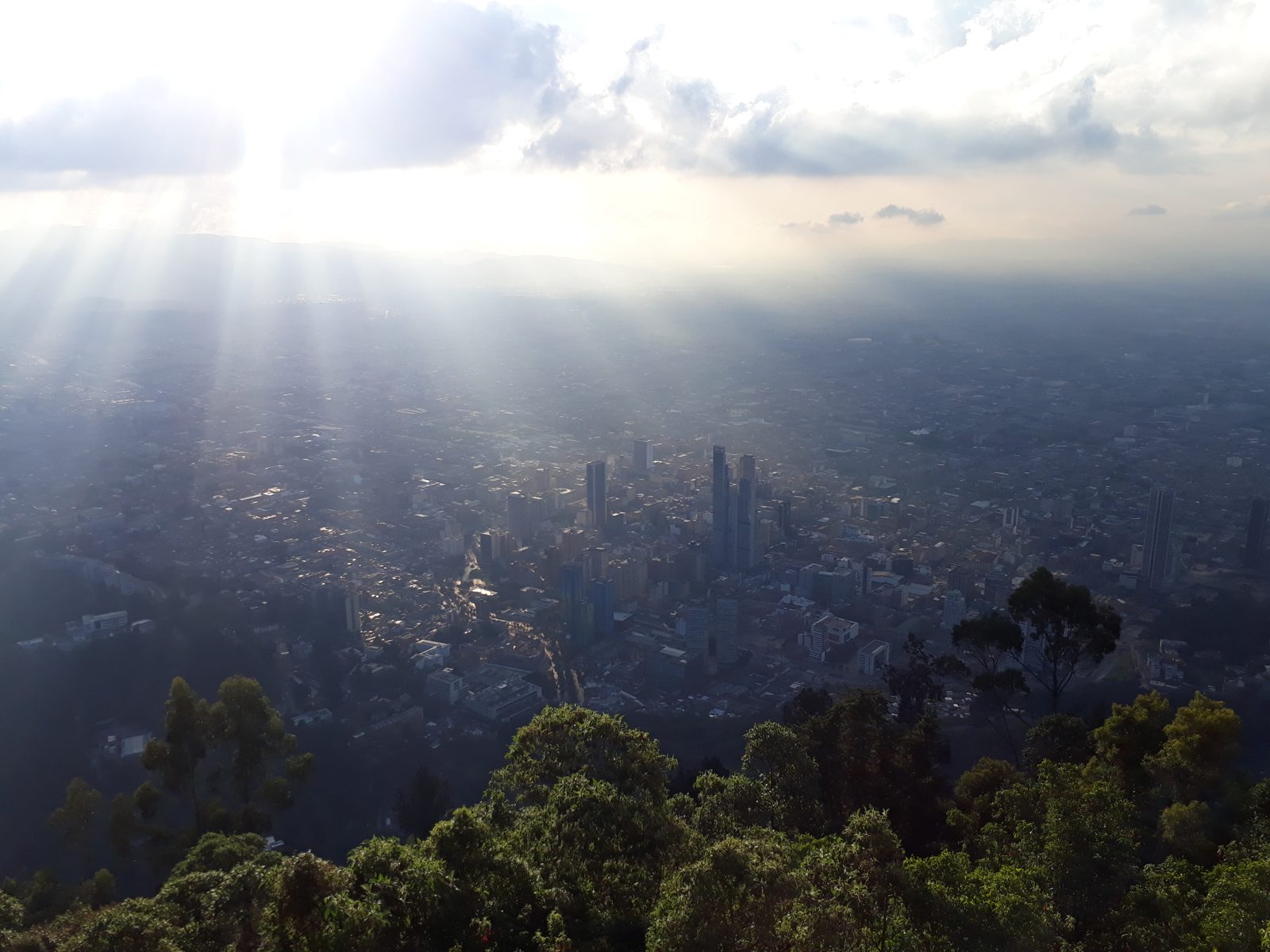 Bogotá viewed from the city's eastern hills