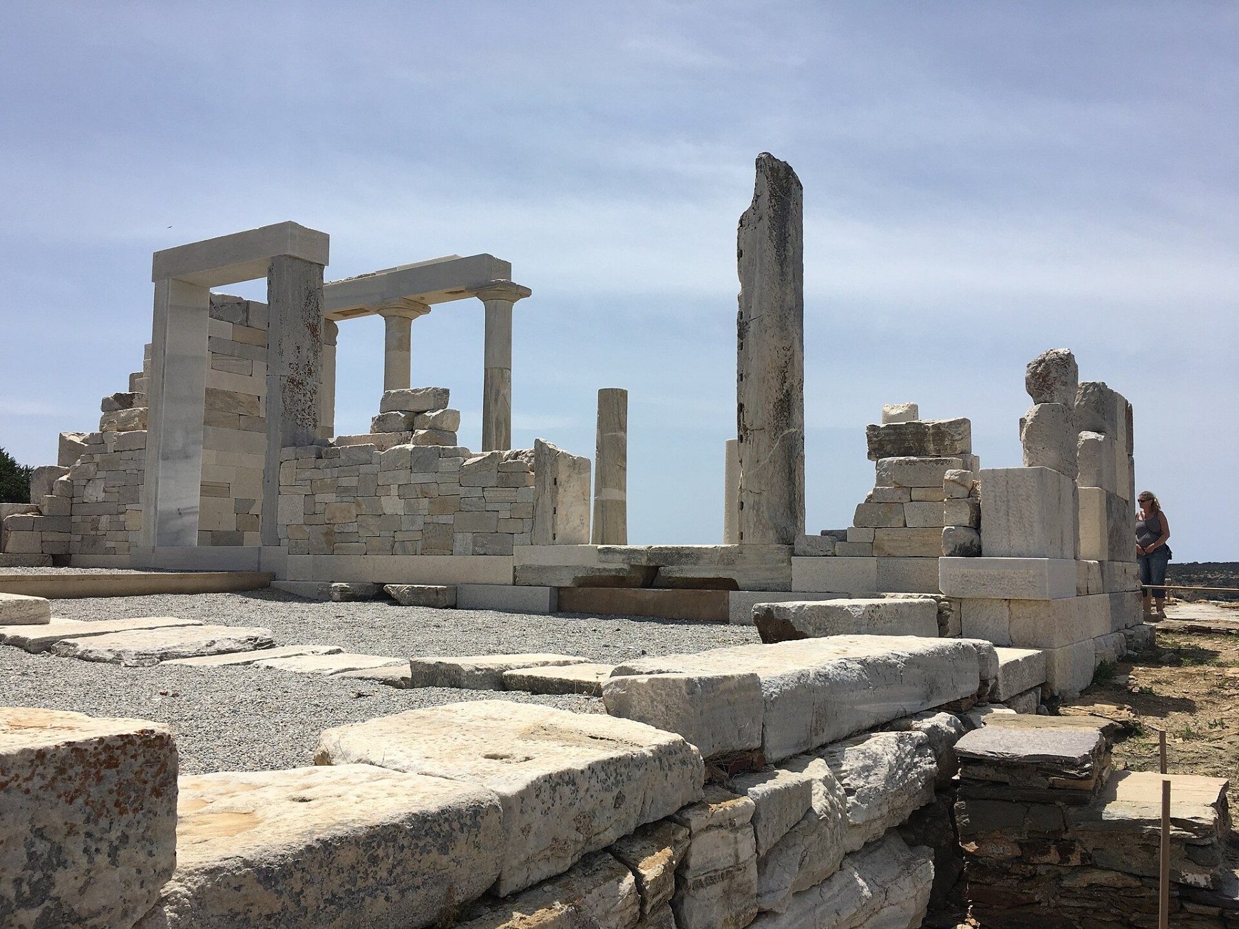 Marble ruins at the Temple of Demeter site near Sangri on Naxos