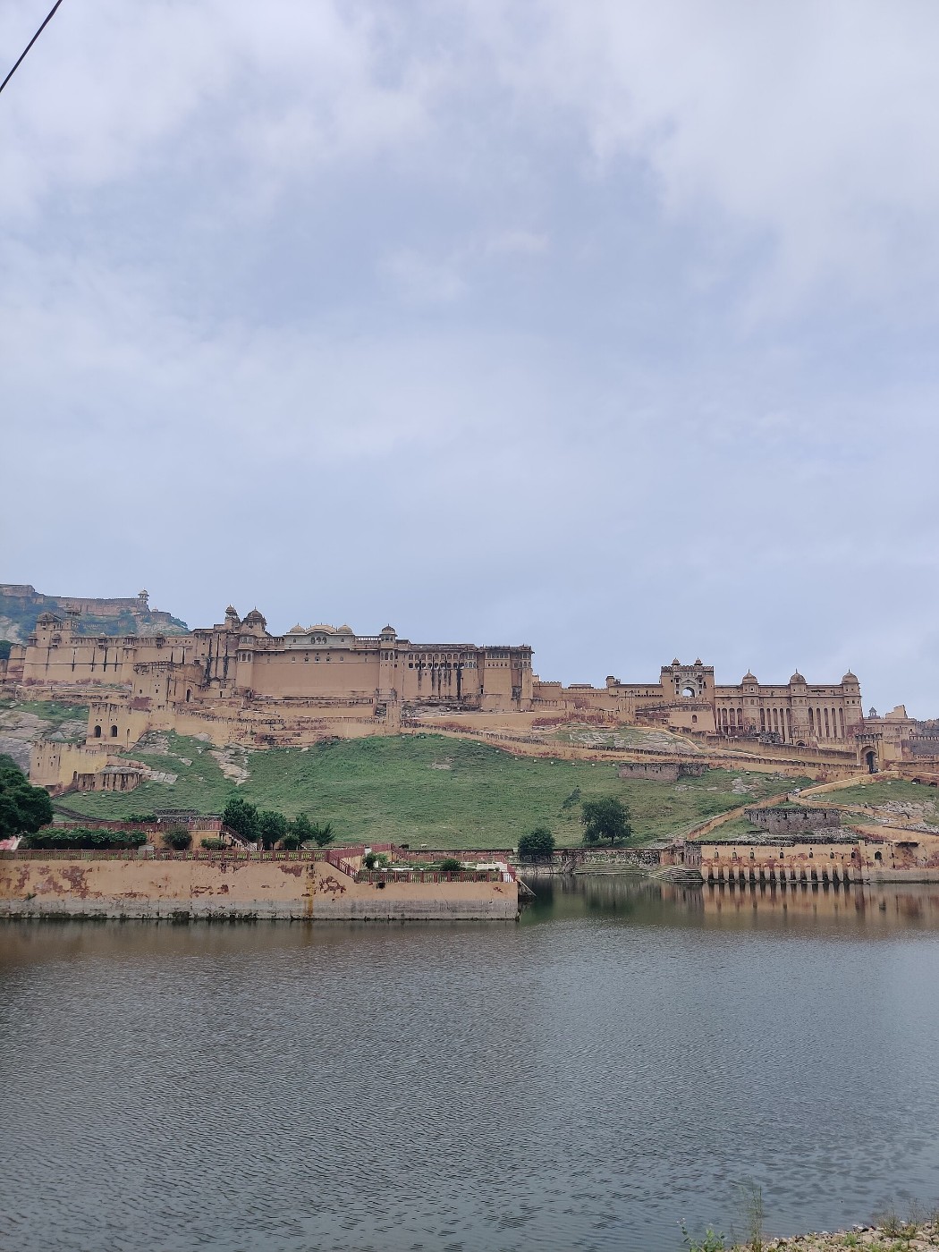Amber Fort above Maota Lake in Jaipur